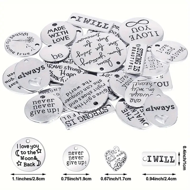 Mixed Silver Inspirational Charms