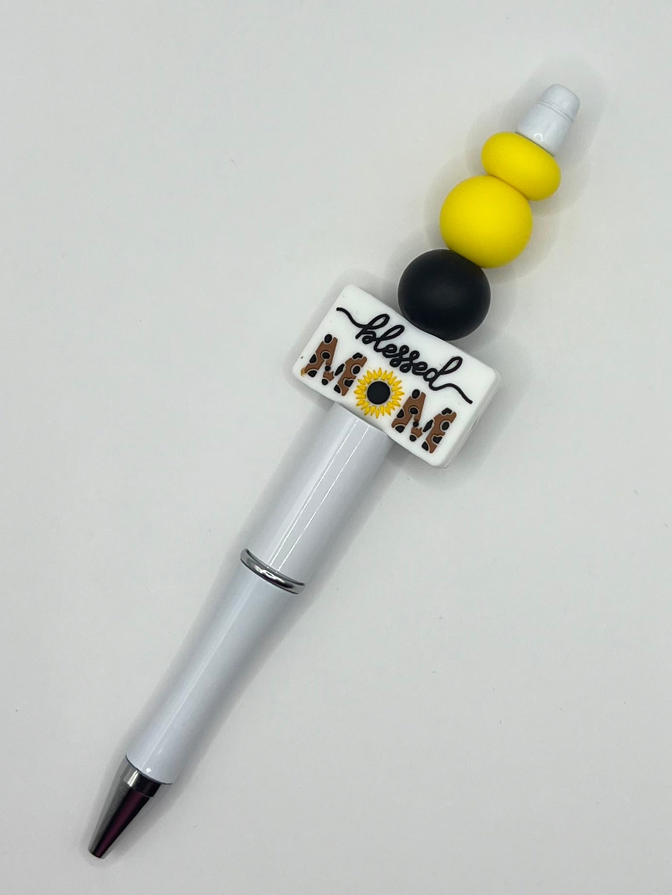 Blessed Mum Sunflower Beaded Pen