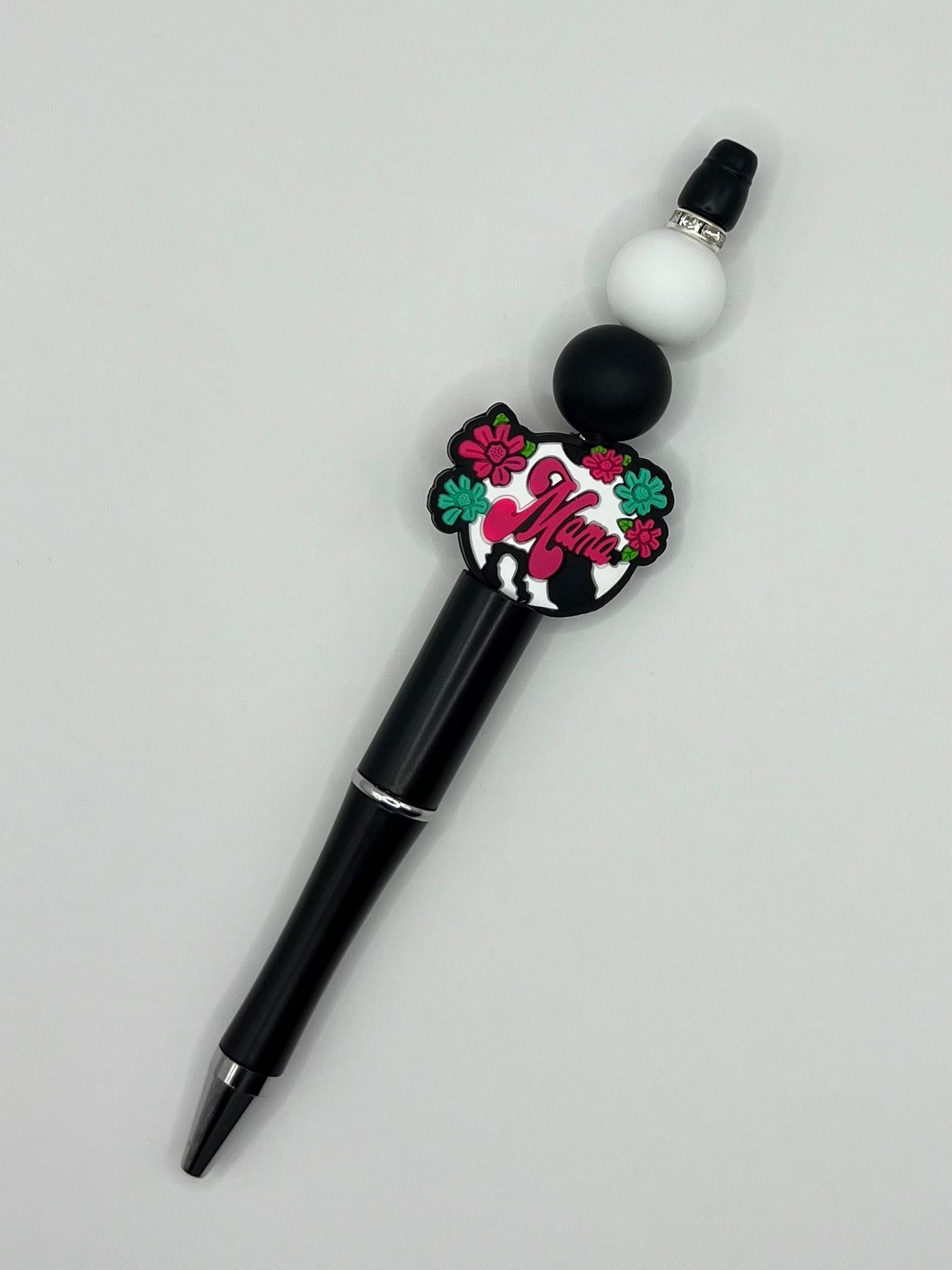 Black Beaded Mama Pen