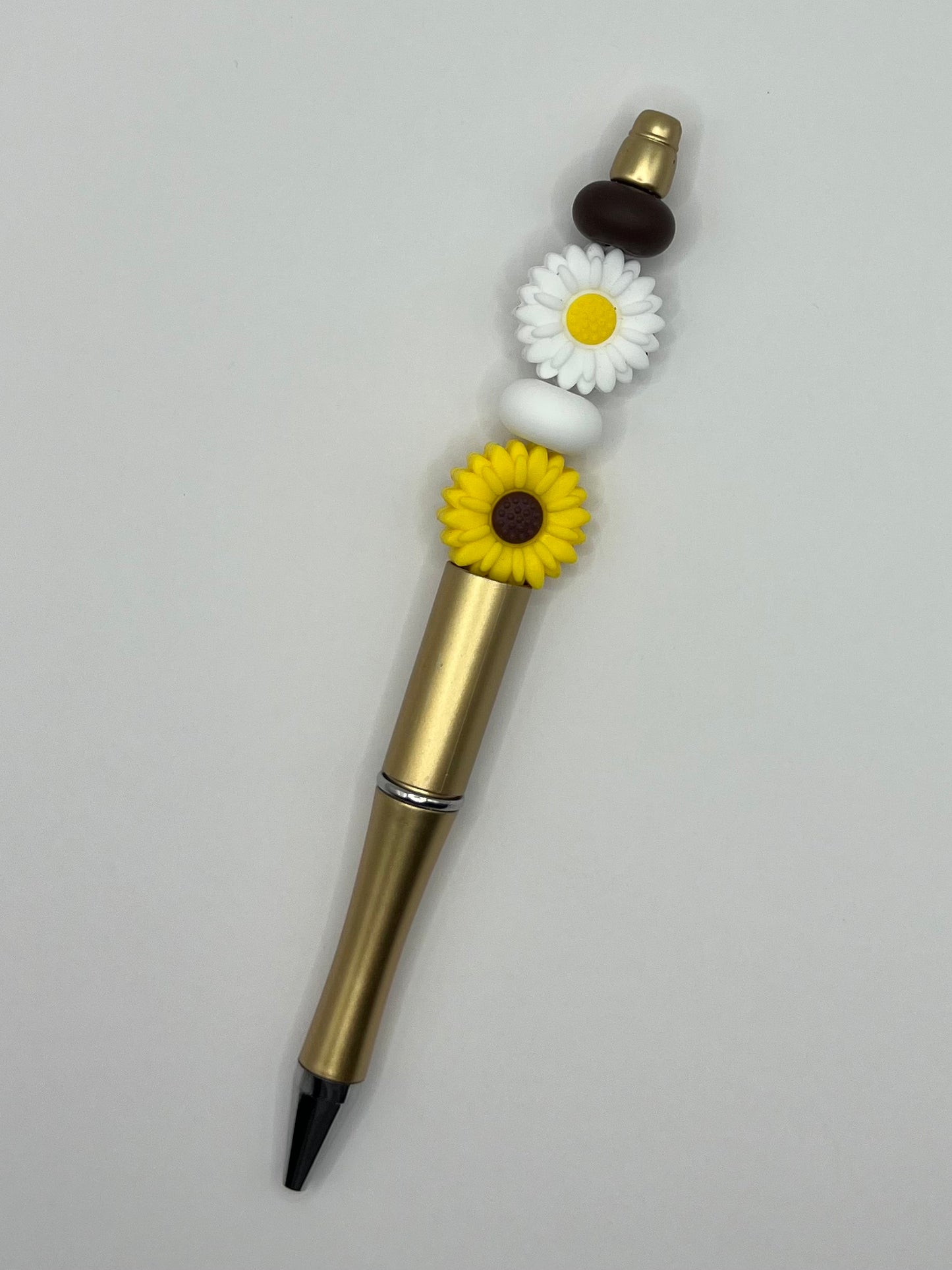 Sunflower Bronze Beaded Pen