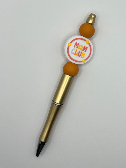 Mum Club Beaded Gold Pen