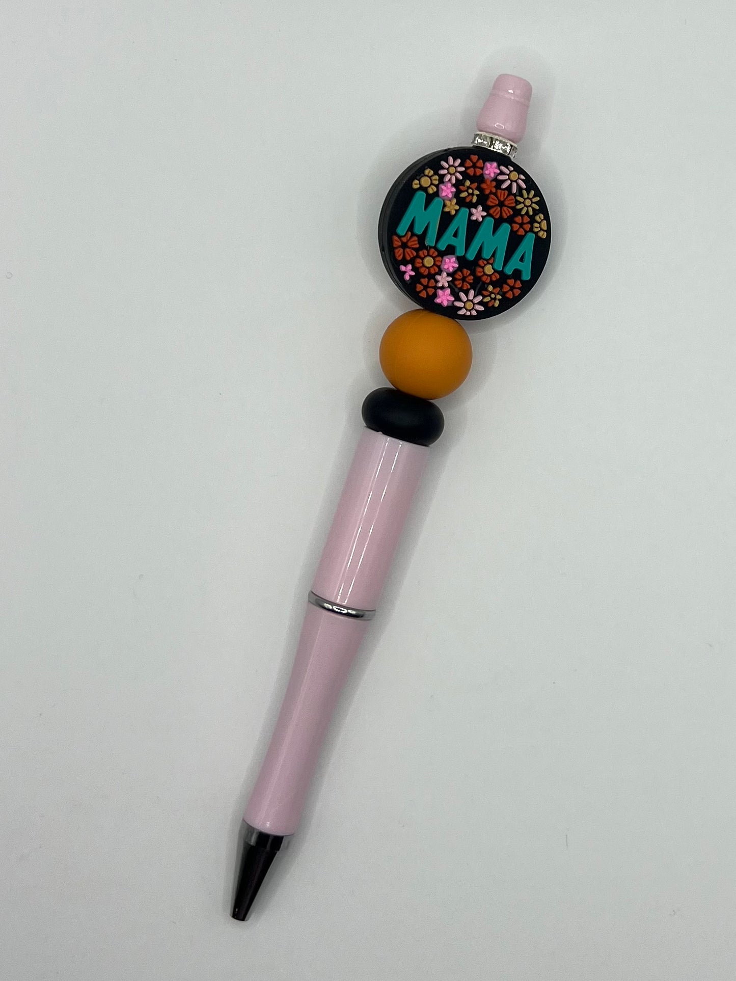 Mama Pink Beaded Pen