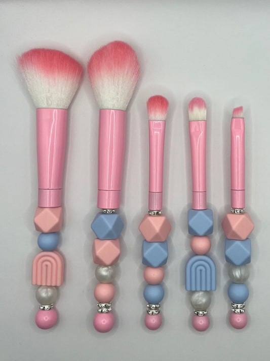 Beaded Makeup Brush Set