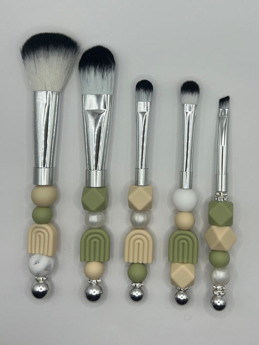 Beaded Makeup Brush Set