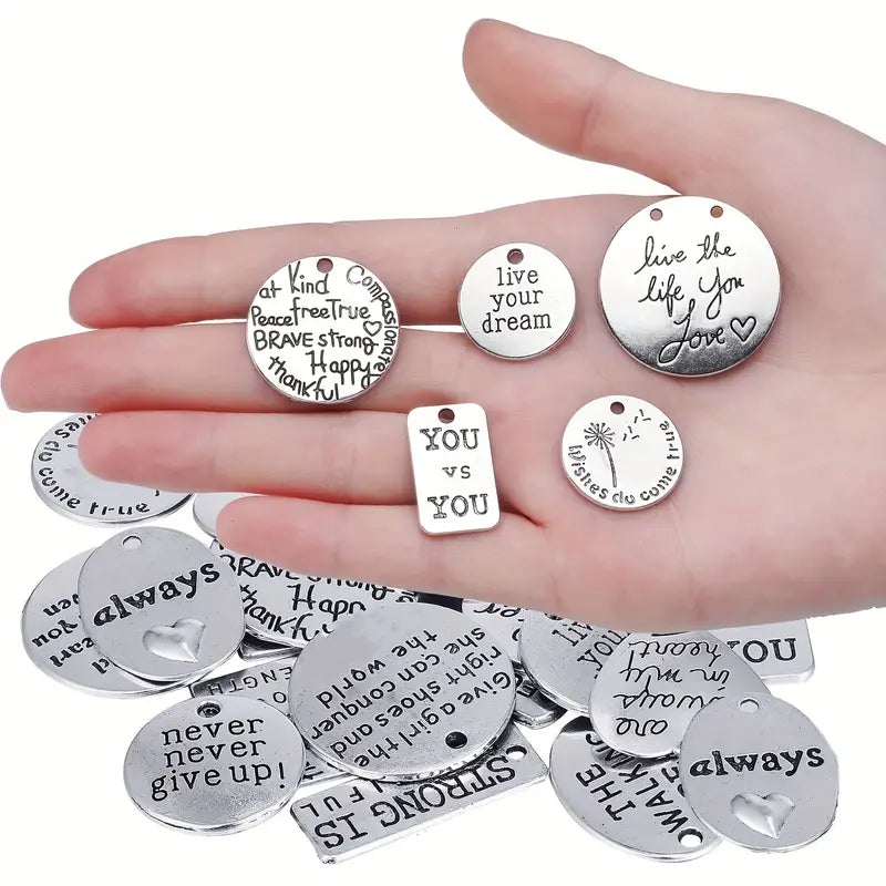 Mixed Silver Inspirational Charms